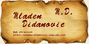 Mladen Didanović vizit kartica